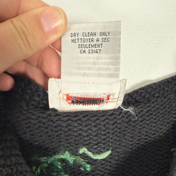 Vtg Talbots Hand Knit Linen Cotton Sweater Pear Pinecones Nature Holiday Women M - Picture 7 of 10